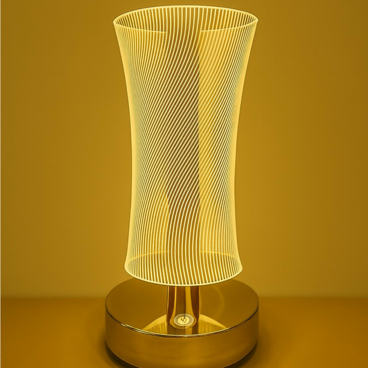 3D Illusion LED Vase Shape Decorative Table Lamp with Touch Control